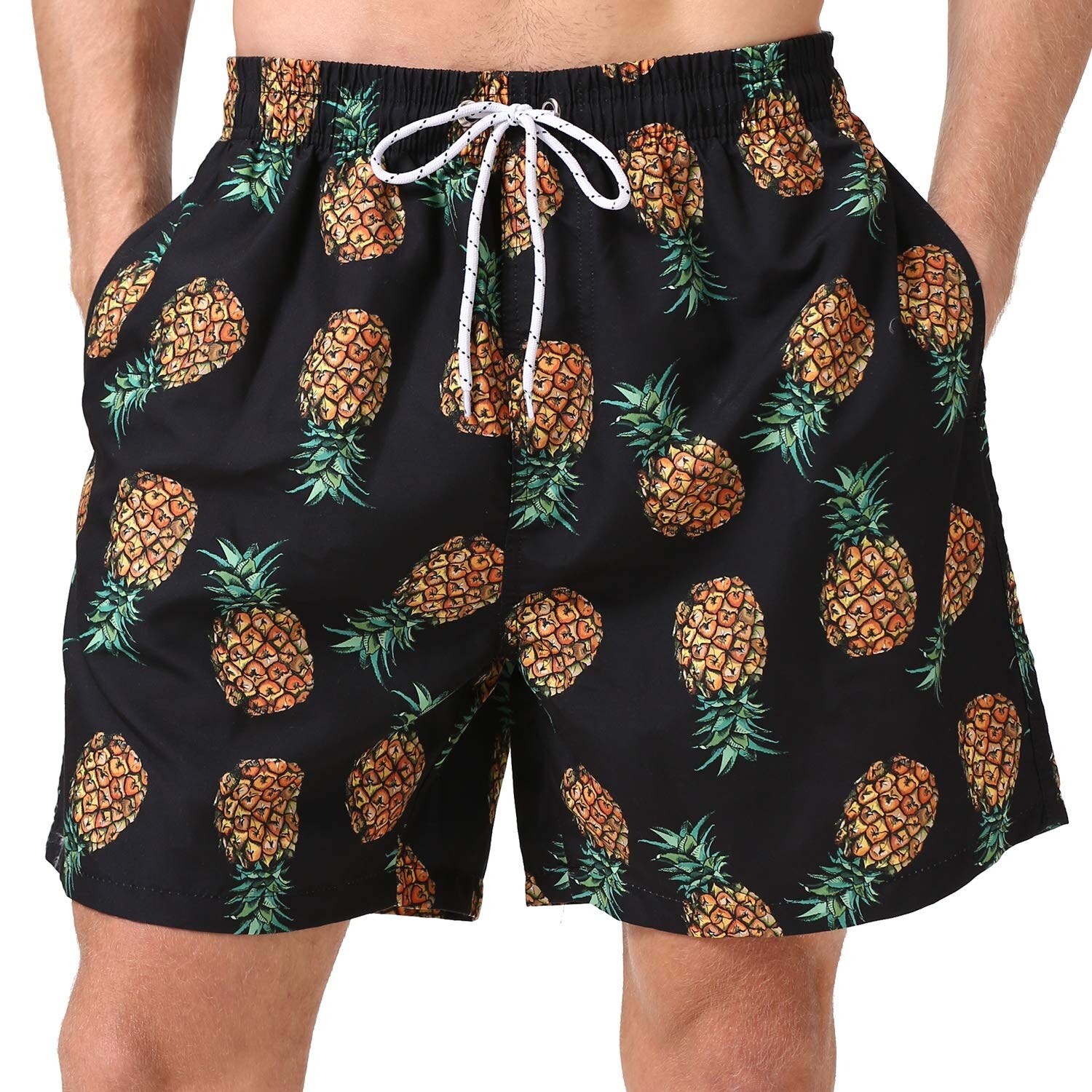 Black pineapple swim trunks clearance