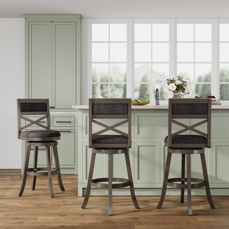 DTY Indoor Living Meeker X-Back Swivel Stool