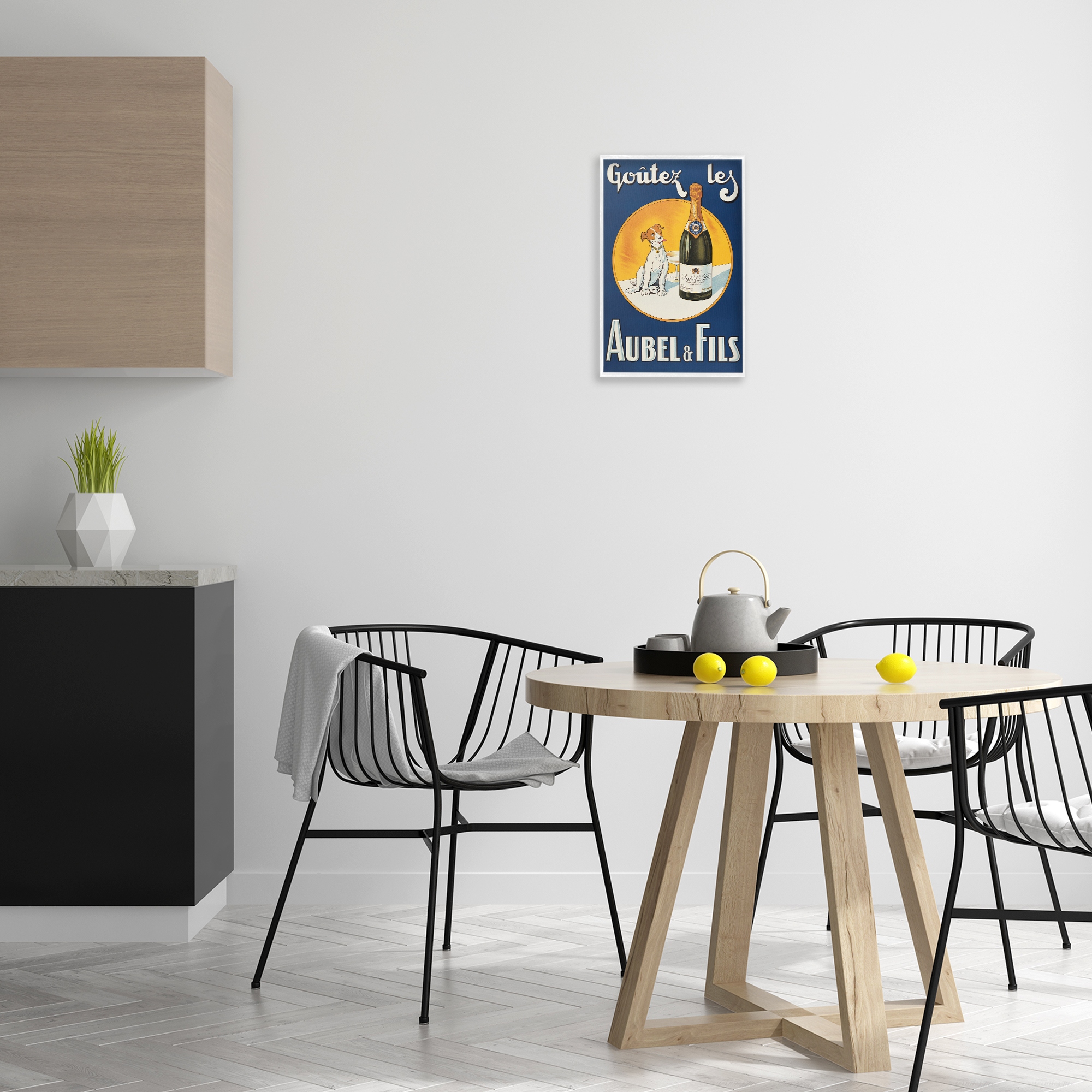 Stupell Dog & Wine Advertisement Framed Giclee Art Design By Marcus Jules