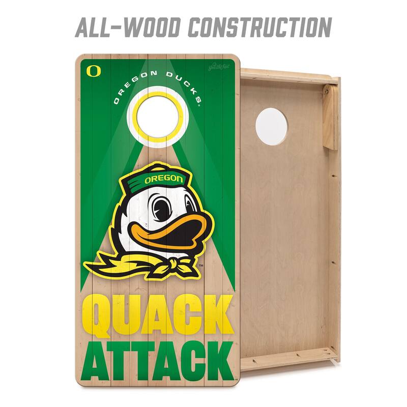 Oregon Ducks NCAA 2x4 Professional Cornhole Board Set