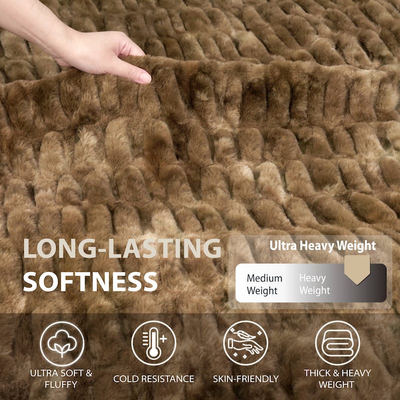 Soft Plush Faux Fur Fuzzy Throw