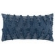 preview thumbnail 1 of 1, Rizzy Home Indigo Blue Frayed Chevron Throw Pillow