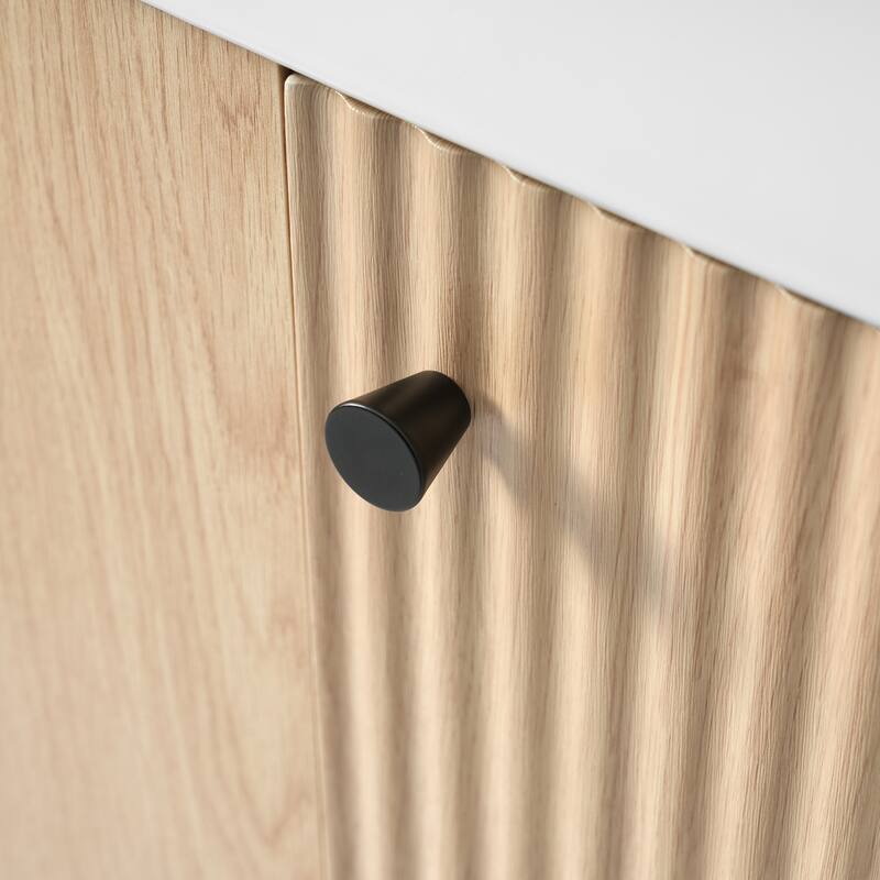 21.6" Wood Bathroom Vanity, Combo Cabinet, Bathroom Storage Cabinet, Single Ceramic Sink, Left Side Storage