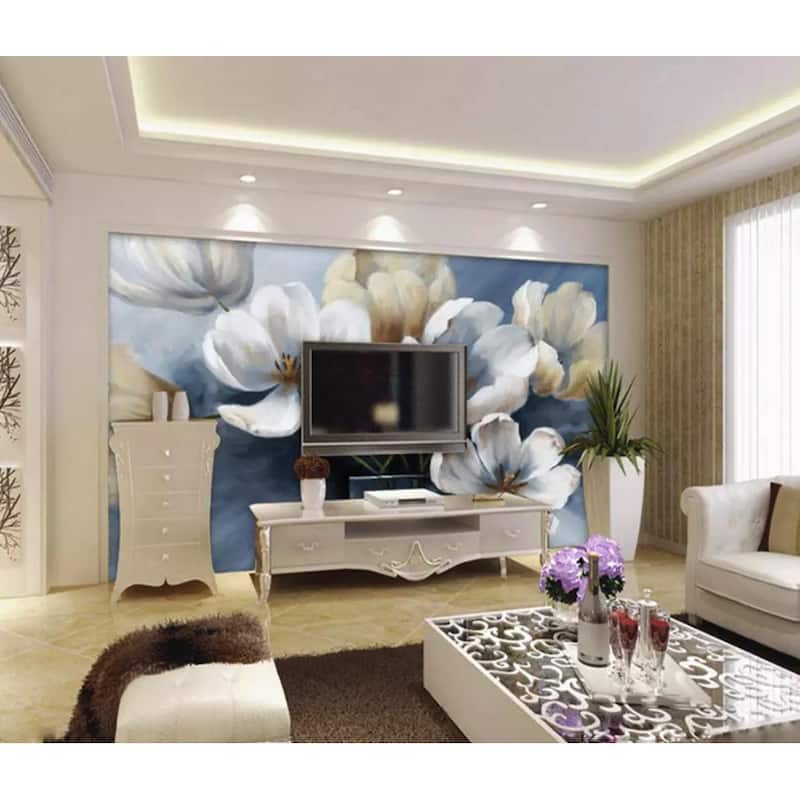 GK Wall Design Vintage Floral Tulip Flower Retro Removable Wallpaper