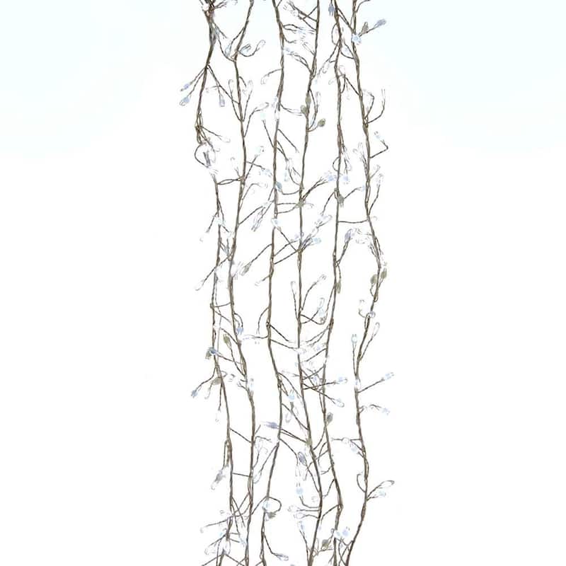 Kurt Adler 300-Light Cluster Garland Cool White LED Twinkle Lights
