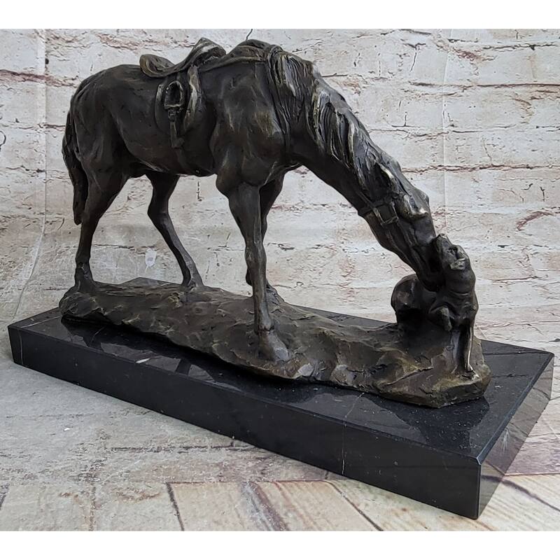 Friendship Between Imitative Horse Imitative Dog Bronze Statue Sculpture Equestrian Decor