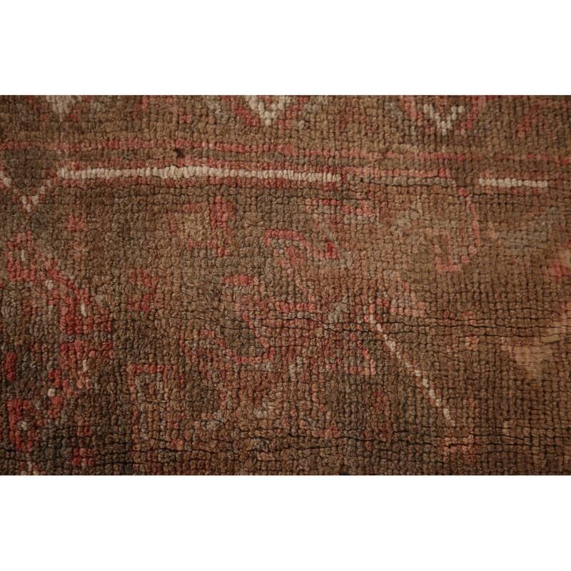 Geometric / Medallion Heriz Persian Vintage Rug Handmade Wool Carpet - 7'2"x 10'8"