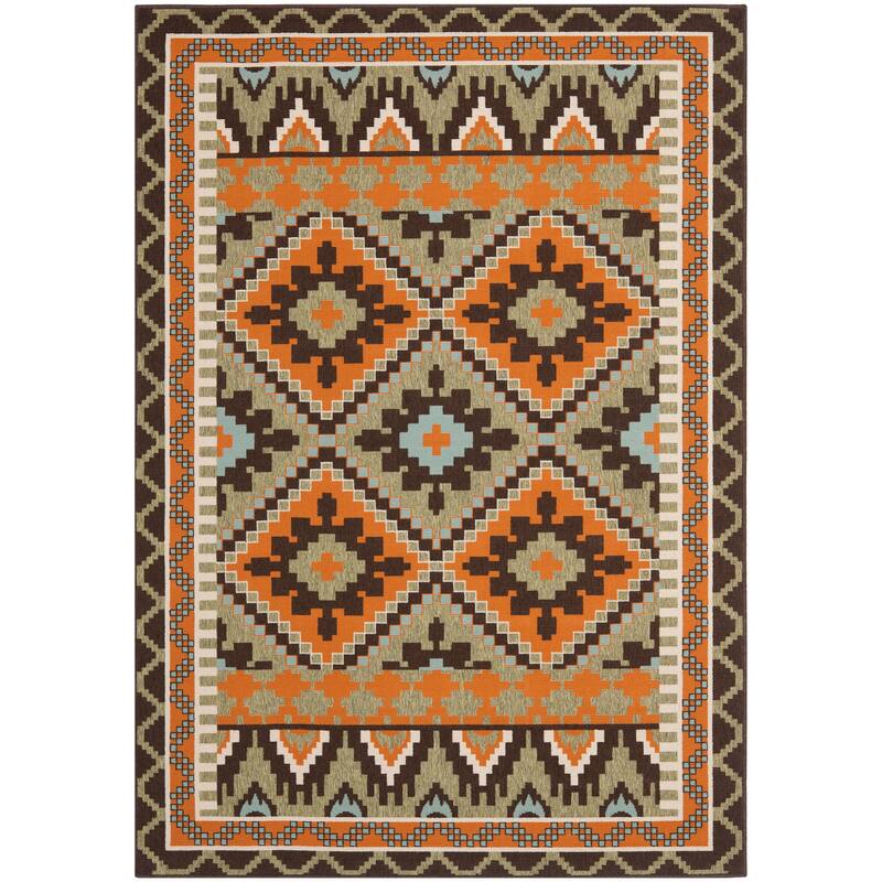 SAFAVIEH Veranda Bukuroshe Indoor/ Outdoor Waterproof Patio Backyard Rug