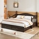 preview thumbnail 3 of 25, Wooden Twin Size Daybed with Twin Size Trundle, Extendable Daybed with Two Storage Drawers, Espresso