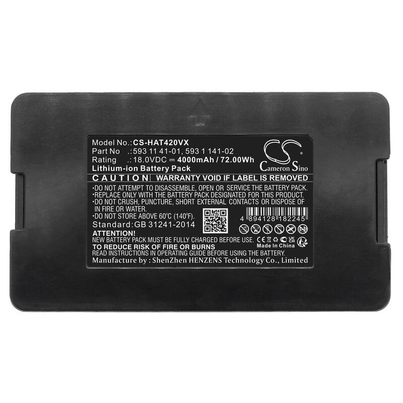 Battery for Husqvarna Automower 430X 430XH 450X 450XH 550 EPOS 550H 5931184-01 - Black