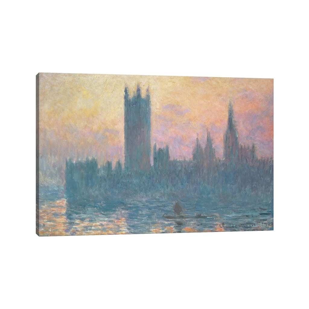 iCanvas "The Houses of Parliament, Sunset, 1903 " by Claude Monet Canvas Print