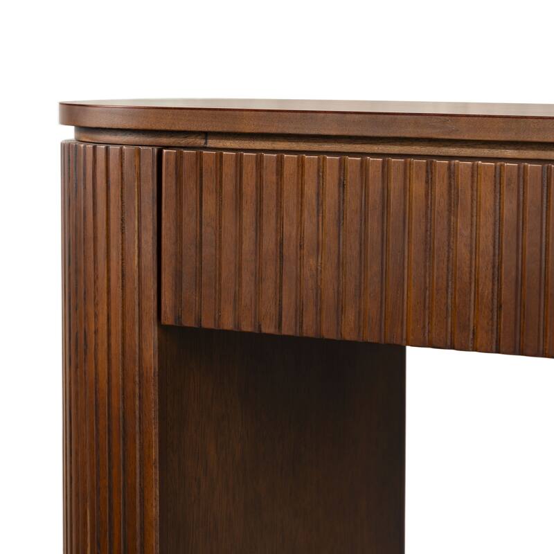 SAFAVIEH Couture Rikki Fluted 1 Drawer Wood Console Table - 48"W x 15"D x 32"H