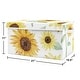 preview thumbnail 2 of 2, Sunflower Boho Floral Collection Girl Kids Fabric Toy Bin Storage - Yellow, Green and White Farmhouse Watercolor Flower