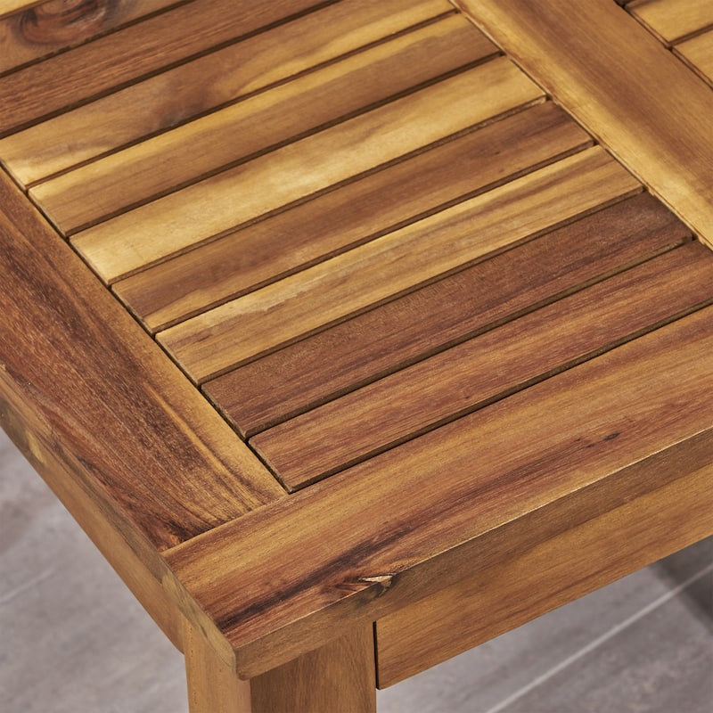 Hampton Outdoor Wood and Wicker Sofa and Coffee Table Set by Christopher Knight Home