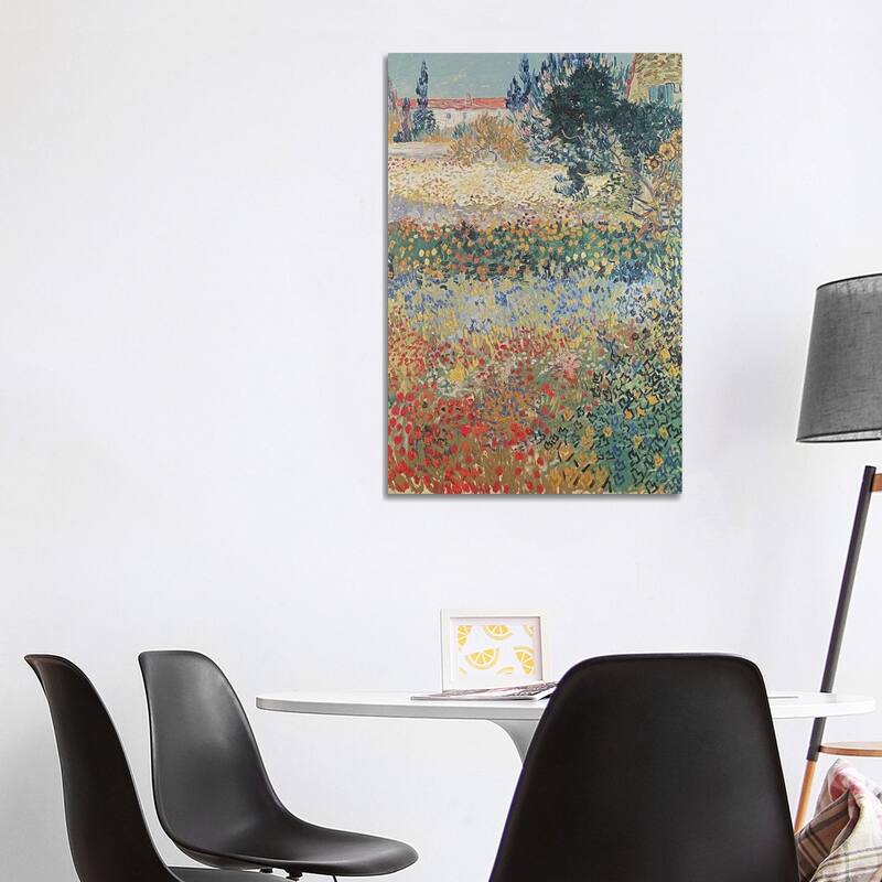 iCanvas "Garden in Bloom, Arles, July 1888 " by Vincent van Gogh Canvas Print - 40x26x1.5