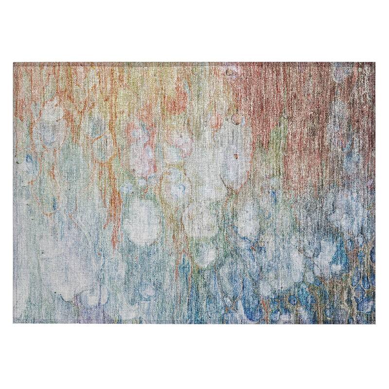 Machine Washable Indoor/ Outdoor Chantille Modern Abstract Rug