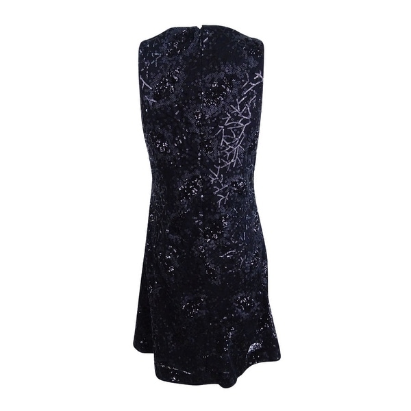 black sparkly shift dress
