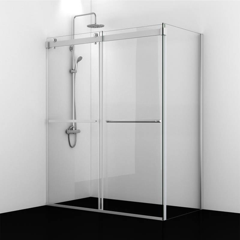 Spezia 60" W x 76" H Frameless Shower Enclosure in Polished Chrome - 60" W x 76" H
