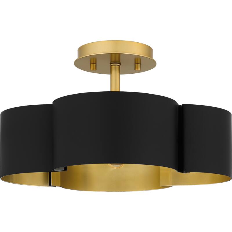 Balsam 4-Light Matte Black Semi-Flush Mount - Matte Black
