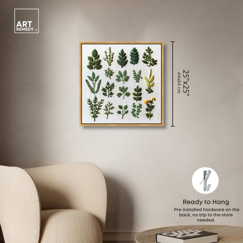 Stitched Sprout II Canvas by Art Remedy