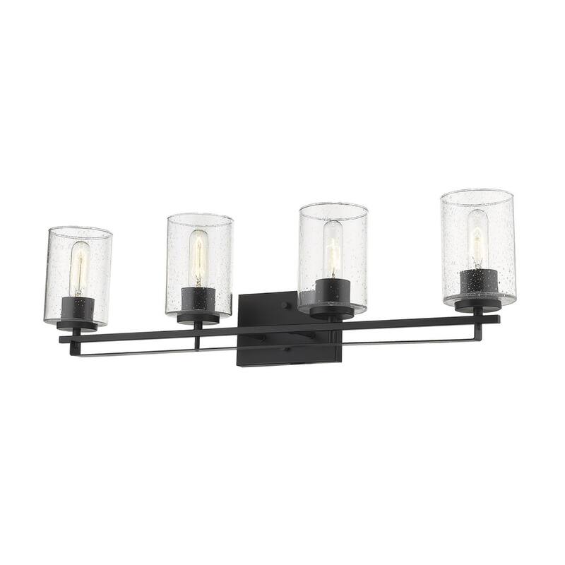 Modern Flush Mount Wall Light Fixture with Clear Bubble Glass Shade and LED Compatible for Bedroom