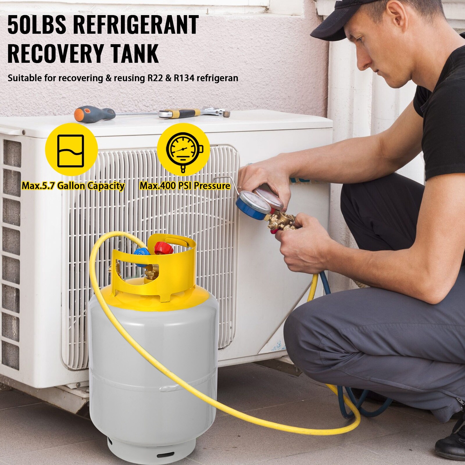 Refrigerant Recovery Tank with Float Switch - Bed Bath & Beyond