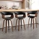 preview thumbnail 104 of 186, 26"/29" Faux Leather Swivel Bar Stools, Wood Counter Stool