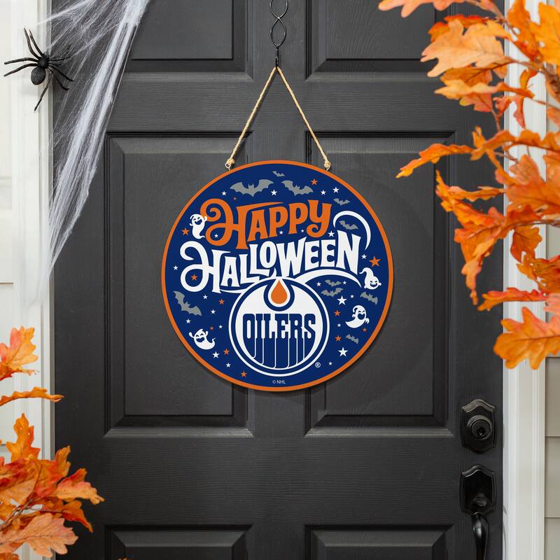 Edmonton Oilers 18" x 18" Halloween Door Décor Wall Sign
