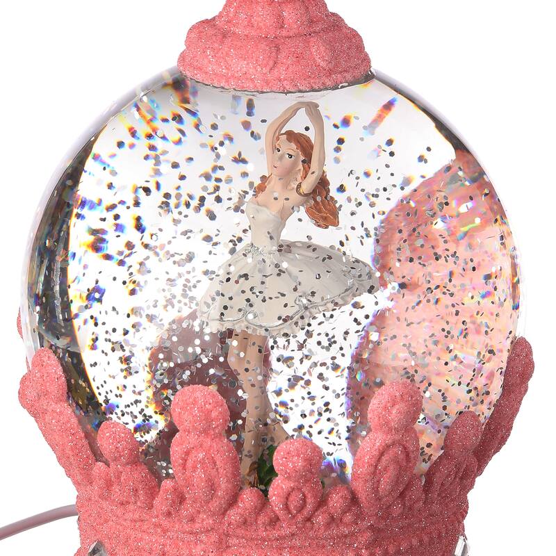 8.5" LED Battery Operate Timer Usb Royal Ballet Water Globe