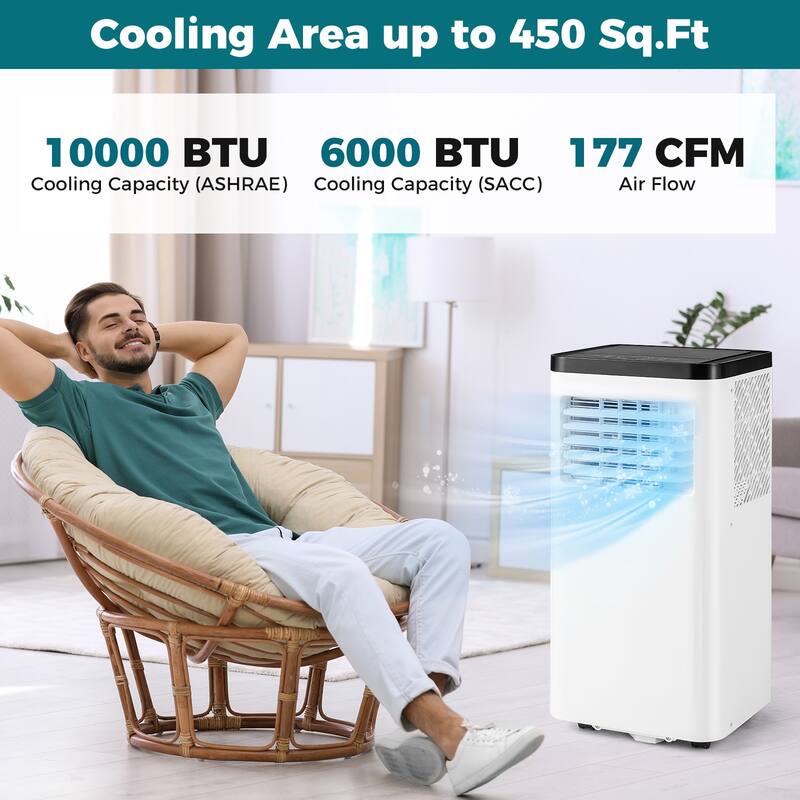 Gymax 8000 BTU Portable Air Conditioner w/ Control Panel & Remote