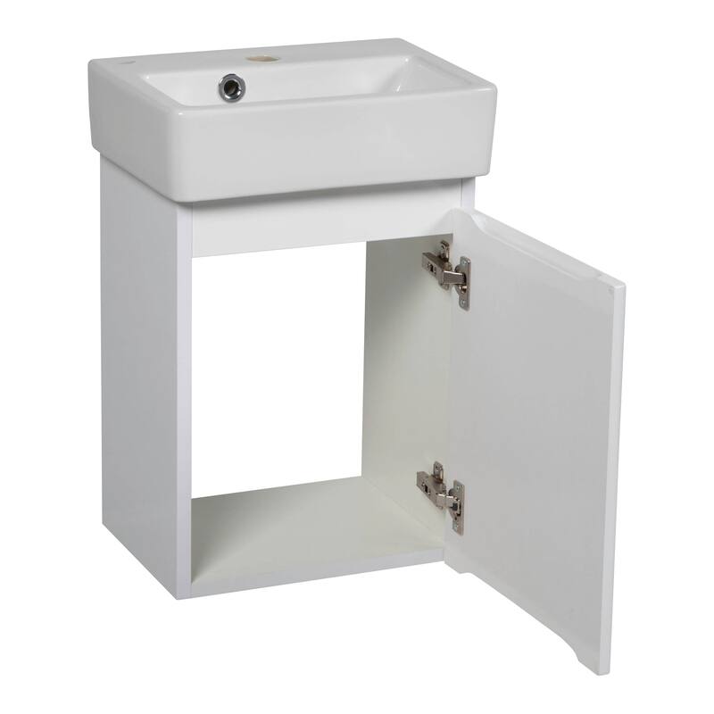 Modern Wall-Mounted Bathroom MINI-Vanity with Washbasin | Comfort Collection mirror Simple 24" included