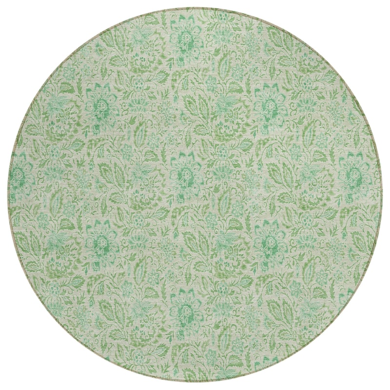 HomeRoots Floral Transitional Rectangle Outdoor Rug