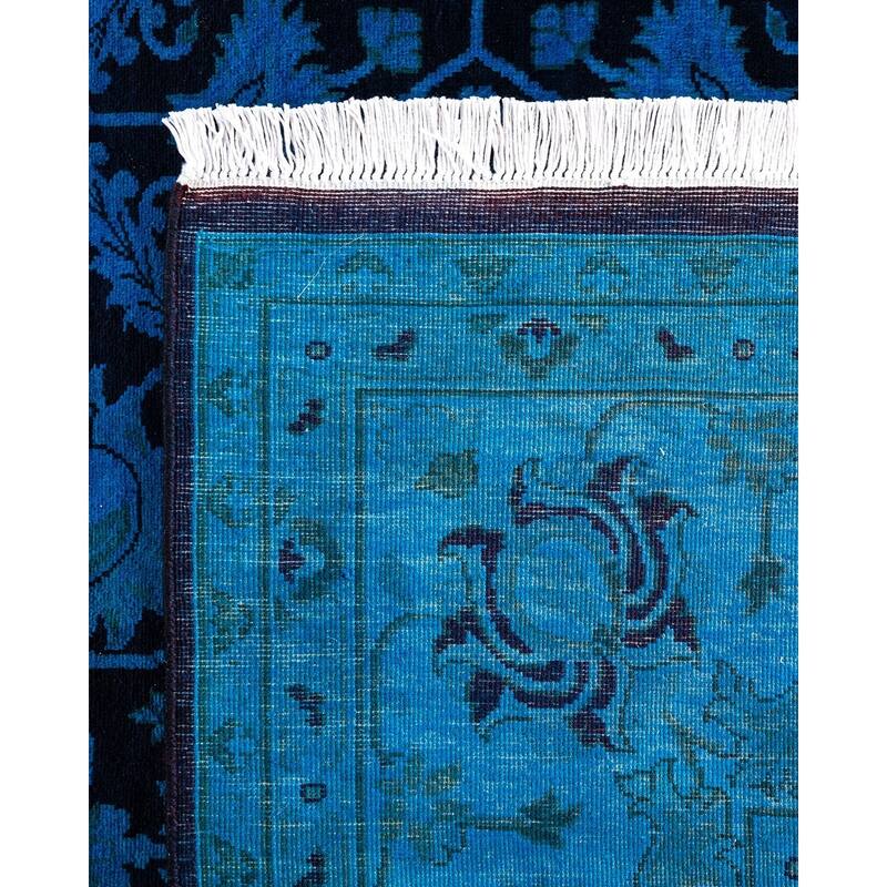 Fine Vibrance One-of-a-Kind Hand-Knotted Area Rug - Blue, 8' 2" x 10' 4" - 8' 2" x 10' 4"