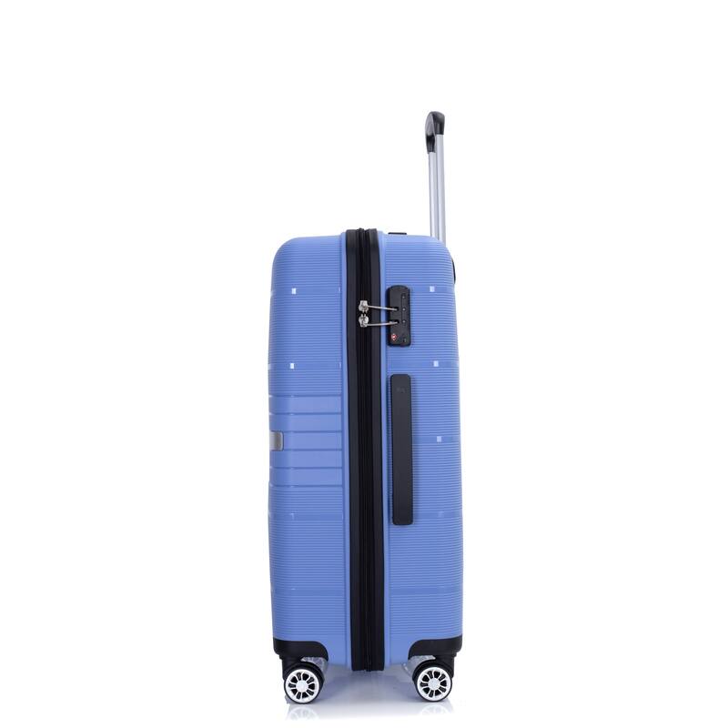 Hardshell 3 Piece PP Luggage Sets, Lightweight Durable Luggage Set with TSA Lock