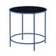 preview thumbnail 12 of 15, Llewellyn Contemporary 22-inch Glass Top Side Table by Furniture of America Blue