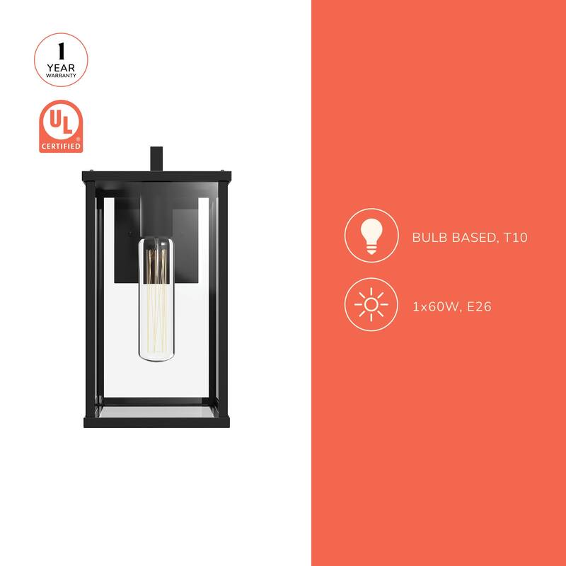 Alora Lighting EW652505CL Brentwood 12" Tall Outdoor Wall Sconce with