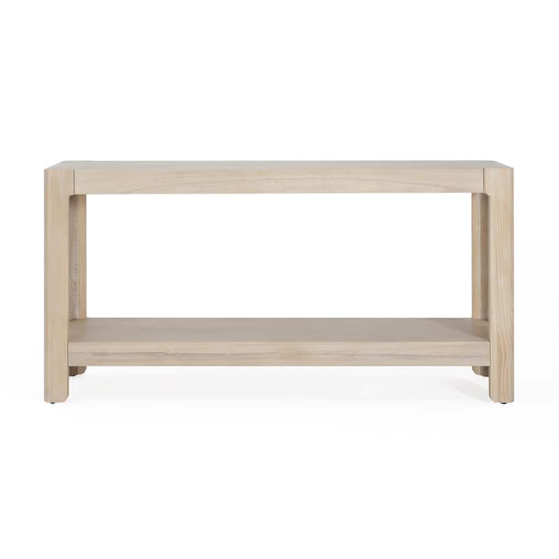 Modern Farmhouse Console Table,Elegant Minimalist Design with Premium Wood Veneer and Rounded Corners