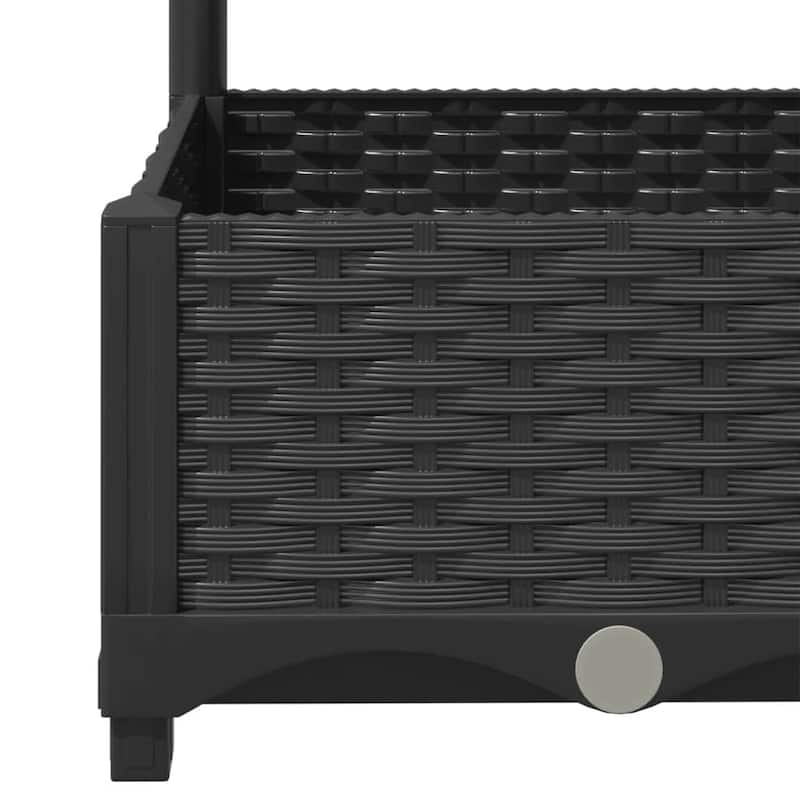 vidaXL Garden Planter with Trellis Plant Pot Flower Box Raised Bed Outdoor PP