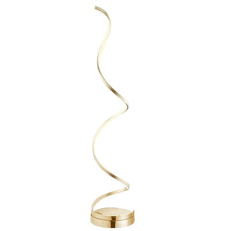 Modern Spiral Dimmable Integrated LED Floor Lamp - N/A