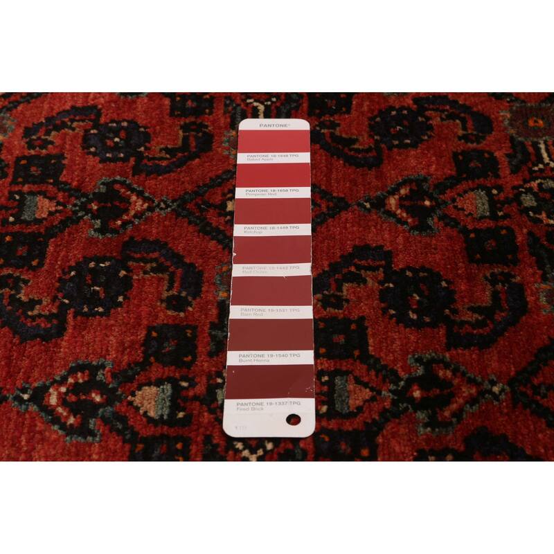 ECARPETGALLERY Hand-knotted Andelz Red Wool Rug - 3'8 x 10'0