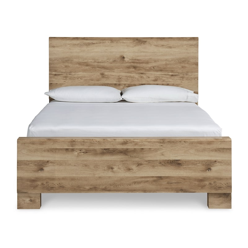 Signature Design by Ashley Hyanna Tan Brown Bed with 2 Side Storage