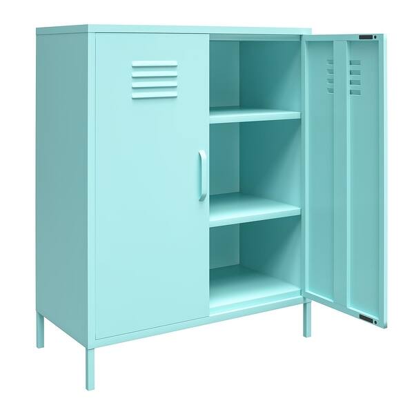 Novogratz Cache 2 Door Metal Locker Storage Cabinet On Sale Overstock 31431524