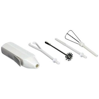 Mix Whip Stir Blend Beat Drink Frother 5pc Deluxe Cordless Mini Mixer
