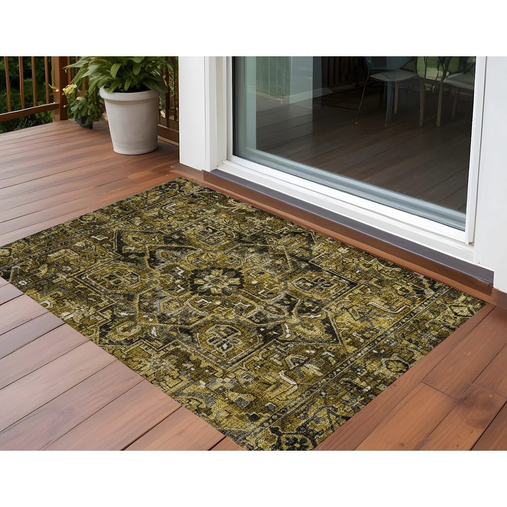 Alne Oriental Weather Resistant Classic Elegance Outdoor Rug