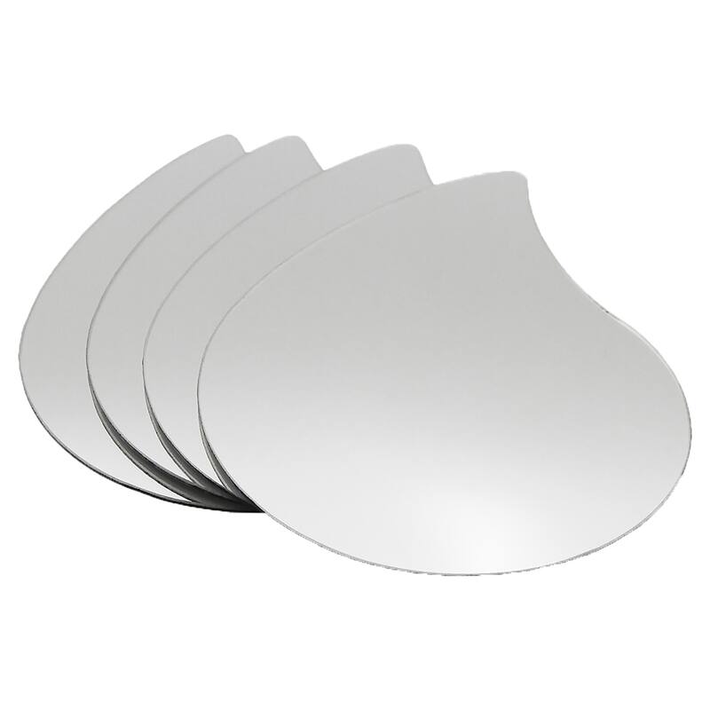 Small Decorative Wall Self Adhesive Shaped Mirrors - Set of 4 - Drop