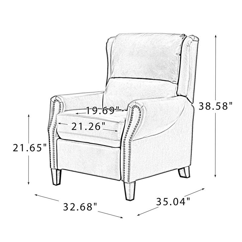 Alicia 32.68" Wide Genuine Leather Manual Recliner