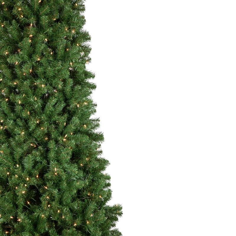 Pendleton Spruce Slim Artificial Christmas Tree 15' Clear Lights - over-10-feet
