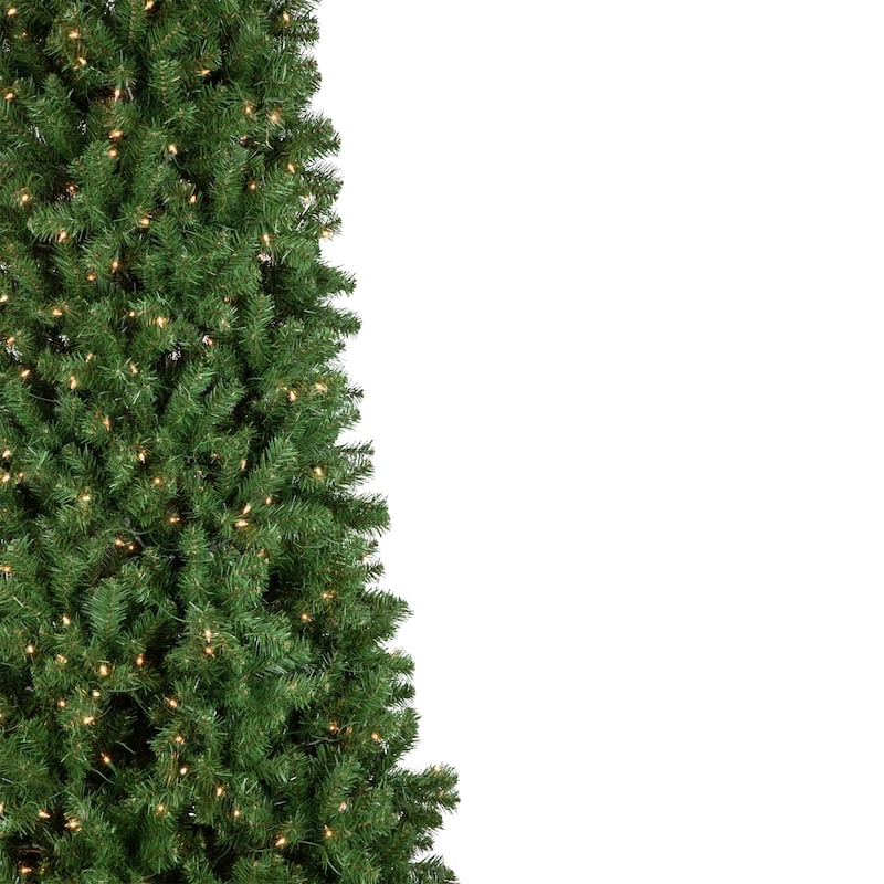 15' Pre-Lit Pendleton Spruce Slim Artificial Christmas Tree Clear Lights