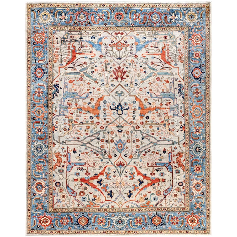 Serapi One-of-a-Kind Hand-Knotted Area Rug - Ivory - 7' 10" x 9' 11"