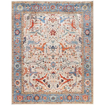 Serapi One-of-a-Kind Hand-Knotted Area Rug - Ivory - 7' 10" x 9' 11"
